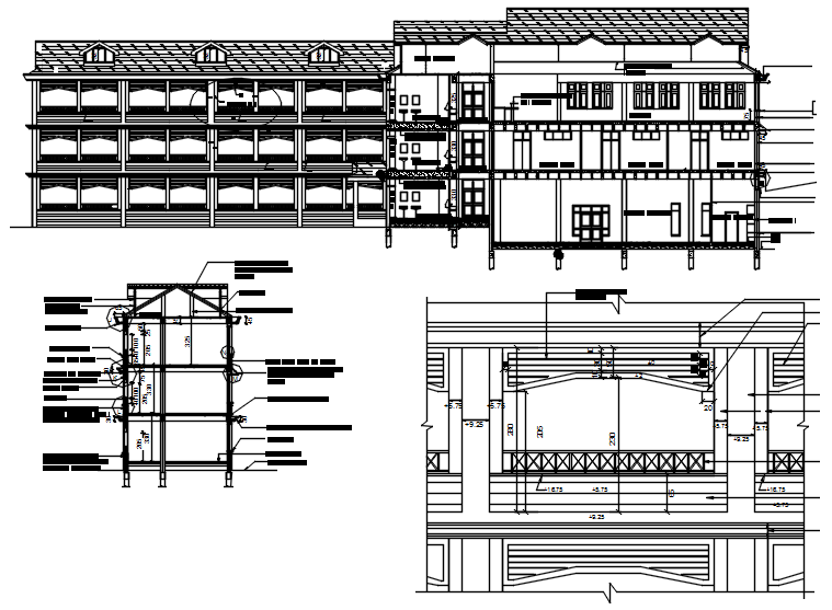 Drawing of school design in AutoCAD file 