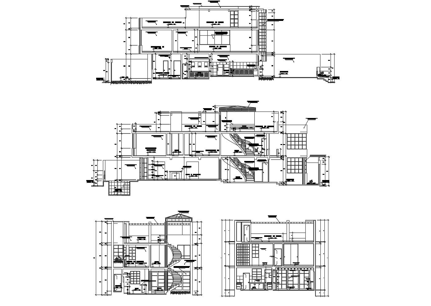 Drawing of the bungalow with detail dimension in AutoCAD