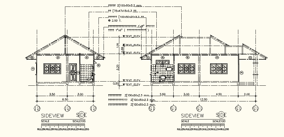 Big House Drawing In AutoCAD File