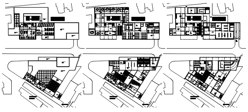 Mixed Use Building AutoCAD File with Complete Floor Plan Layout