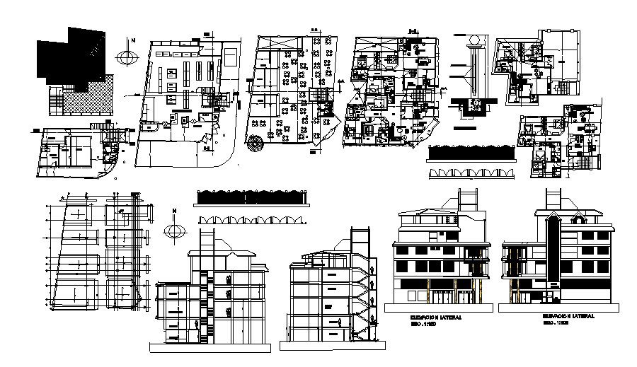 Multi Purpose Building Design In AutoCAD File