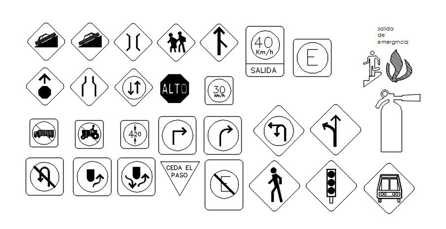 Drawing of traffic signal design in AutoCAD