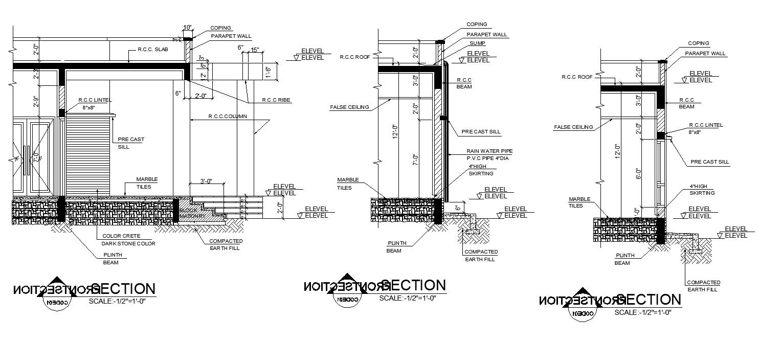 Drawing DWG File shows the full details of the section plan , Download Autocad File.