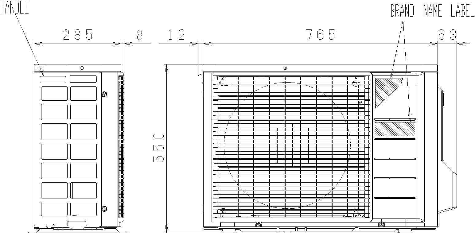 Drawing of air conditioner compressor