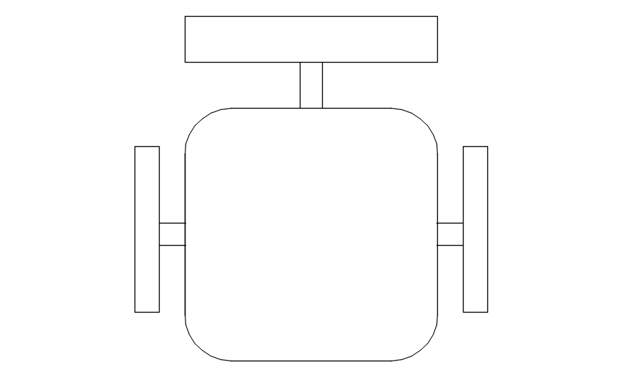 Drawing of chair in AutoCAD 2D, dwg file, CAD file