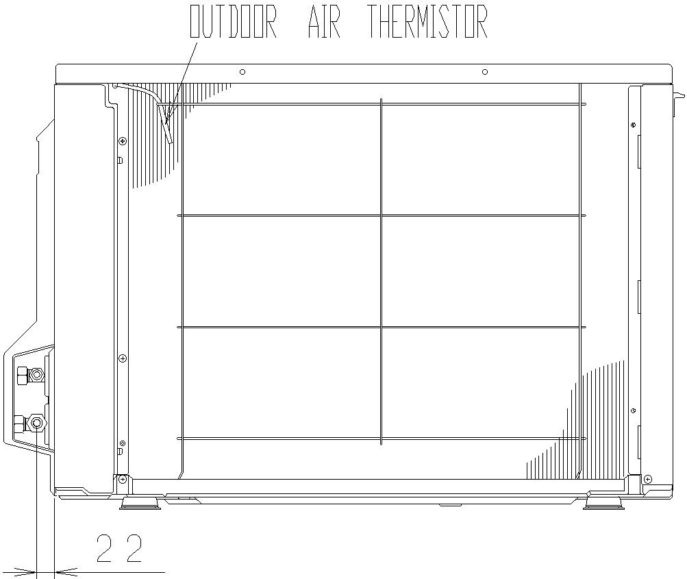 Drawing of outdoor air thermistor
