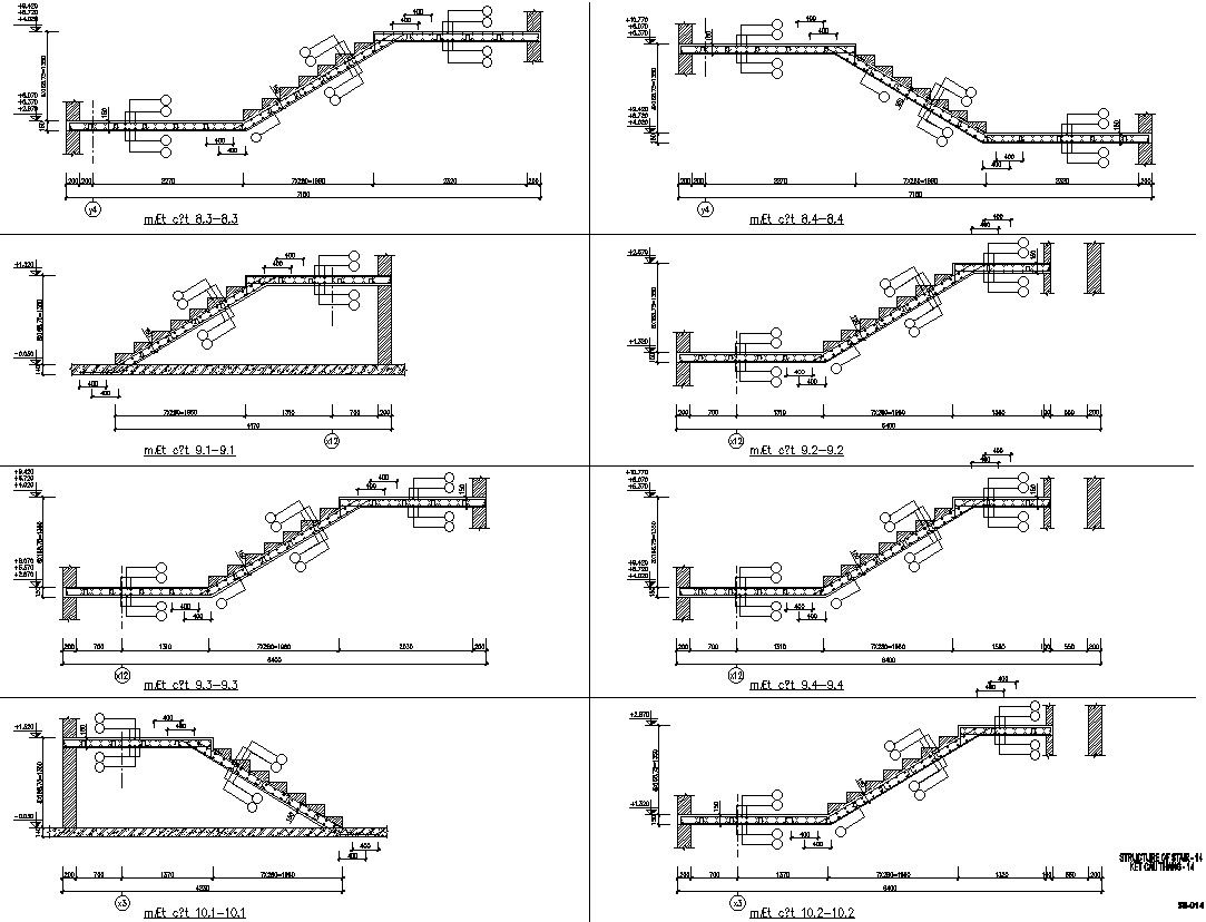 Drawing of structure of stair