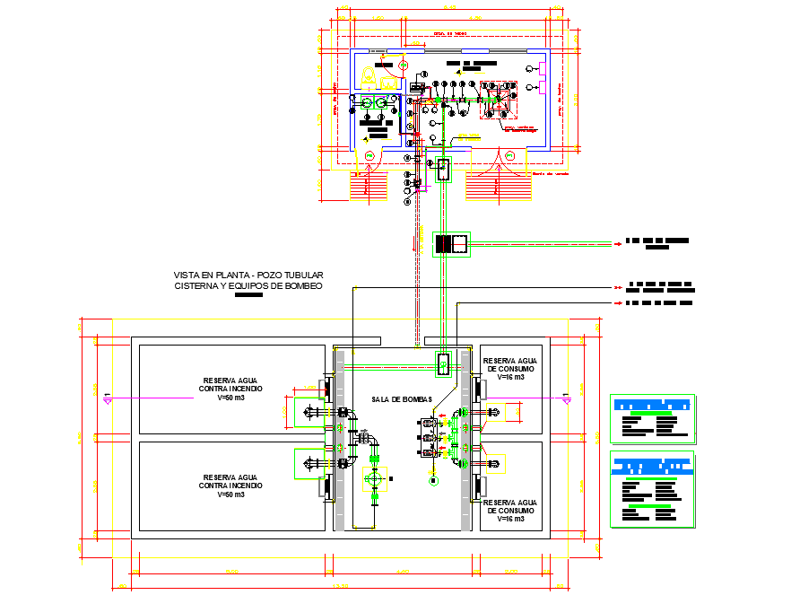 Drilling of wells plan and section autoacd file