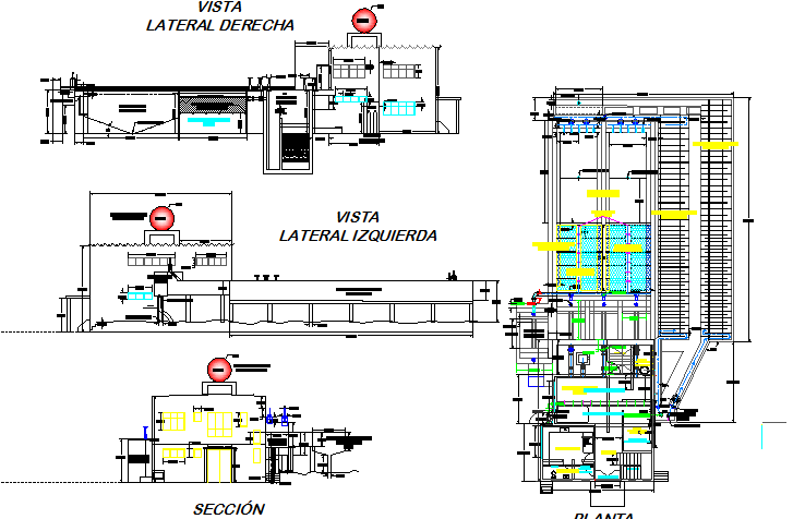 Drinking water treatment plant auto-cad details dwg file