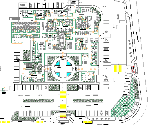 Drive medical health center architecture project dwg file