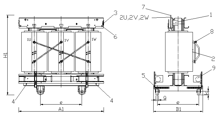 Dry transformer architecture project dwg file