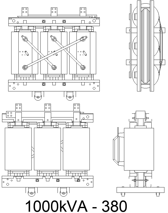 Dry Type Transformer Layout Design AutoCAD DWG File