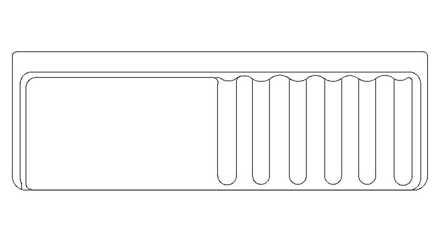 AutoCAD DWG File of Drying Rack CAD Block Plan for Kitchen Layout