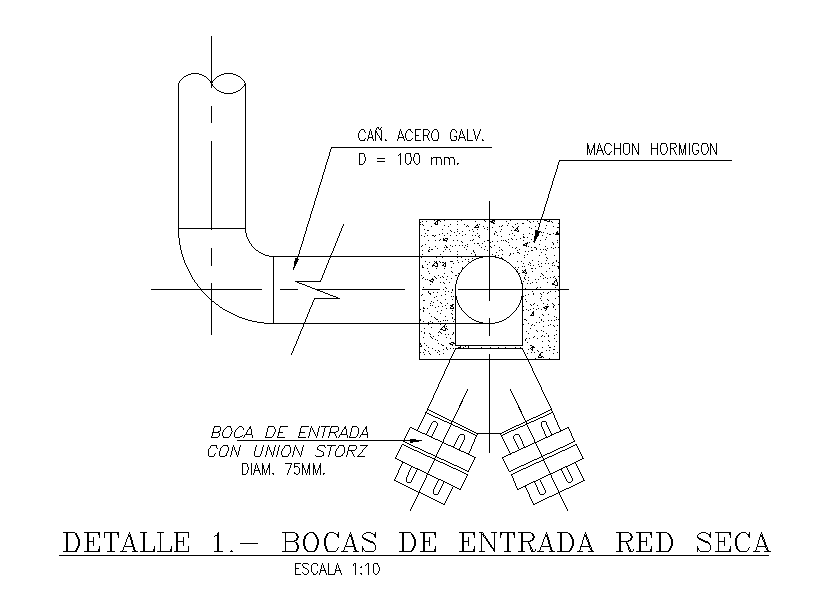 Dry net inlet drawing presented in this AutoCAD file. Download the AutoCAD file.