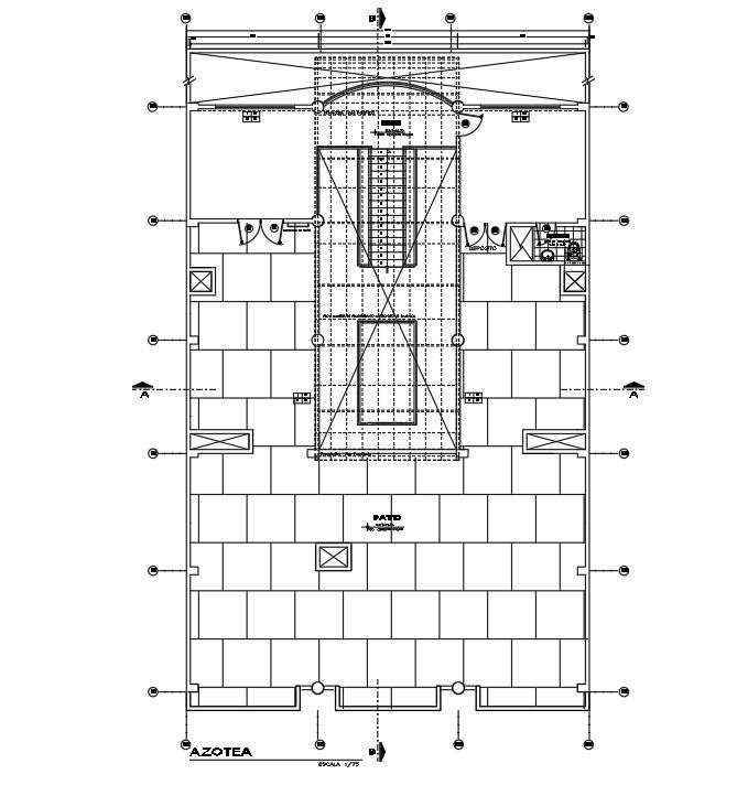Duct detail of top plan drawing stated in this AutoCAD file | Download 2d autocad drawing file.