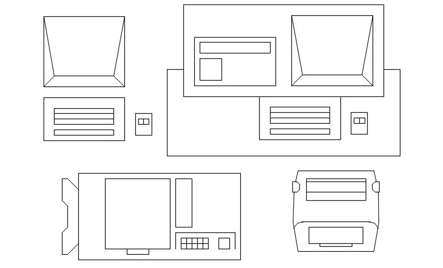 Ducting ventilation details 2d cad blocks in AutoCAD, dwg file.