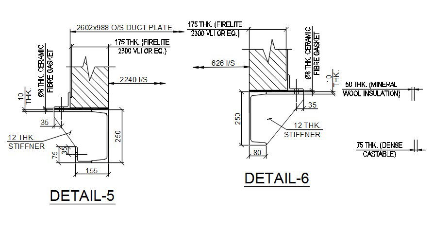 Duct plate Section details are given in this AutoCAD DWG drawing. Download the AutoCAD 2D DWG file.
