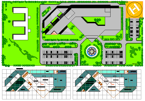 Dwarika City Hospital Architecture Project dwg file
