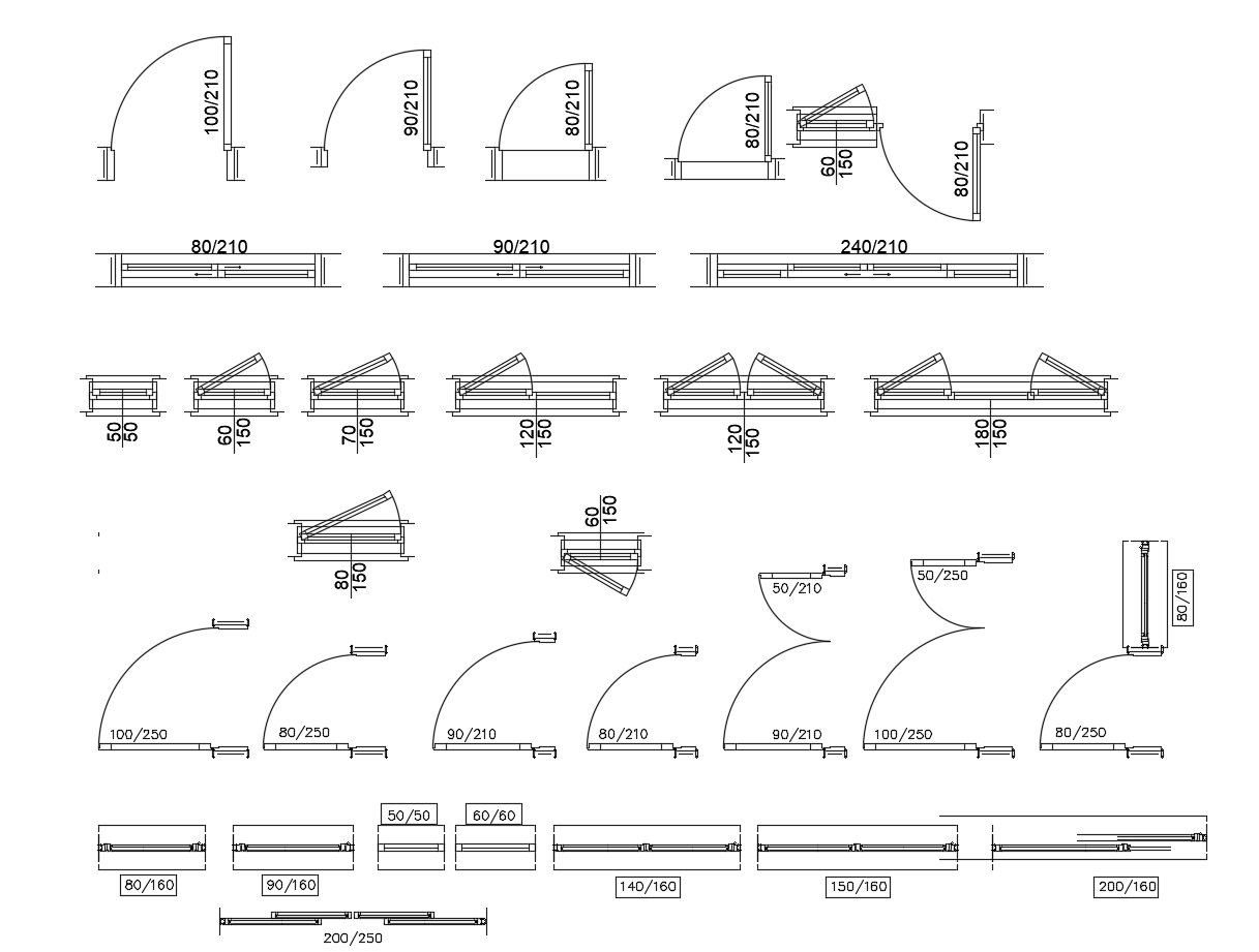 Dwg blocks of doors and windows