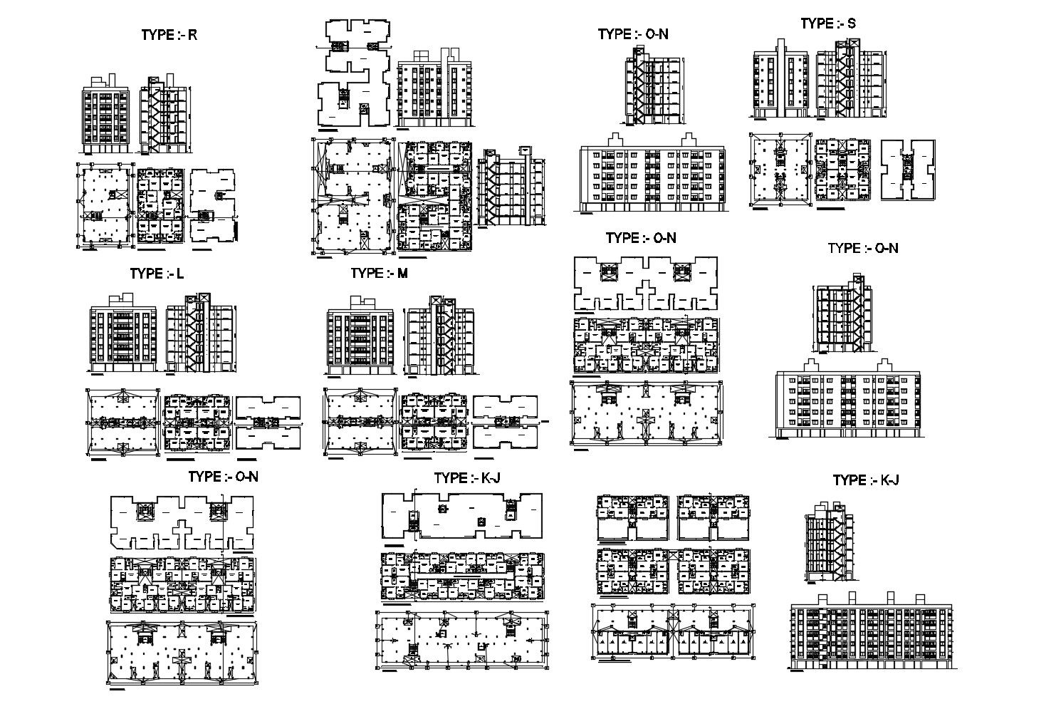 Dwg file of Site layout plan of residential apartment