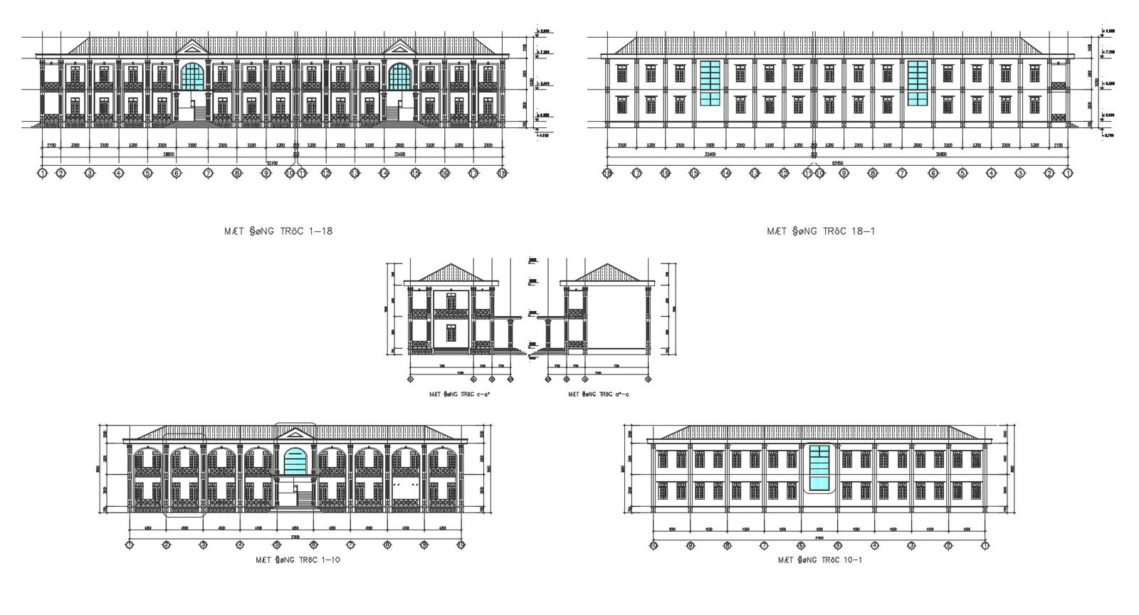 Building Elevation Design In AutoCAD File
