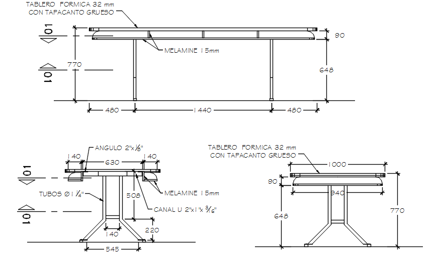 Dining Table Elevation CAD Blocks in DWG File Format