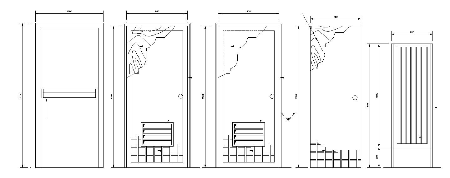 Door Detail Drawing In DWG File