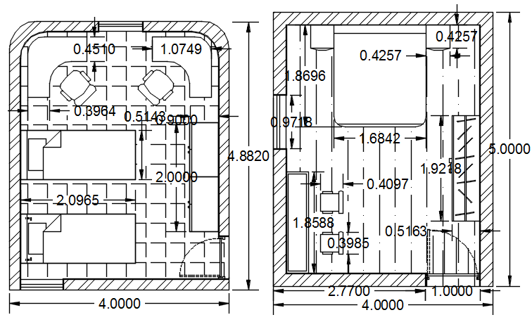 Dwg file of enlarge detail kid's bedroom