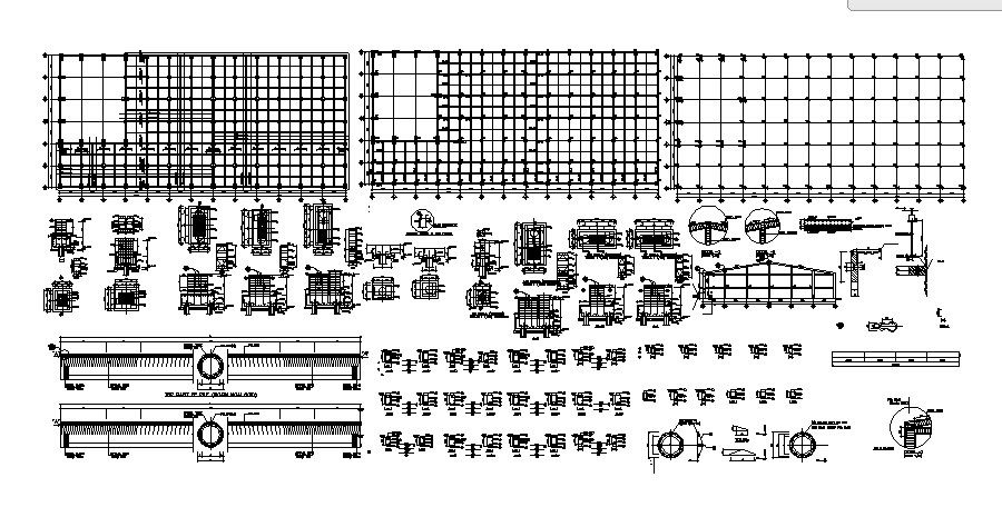 Dwg file of foundation plan with details