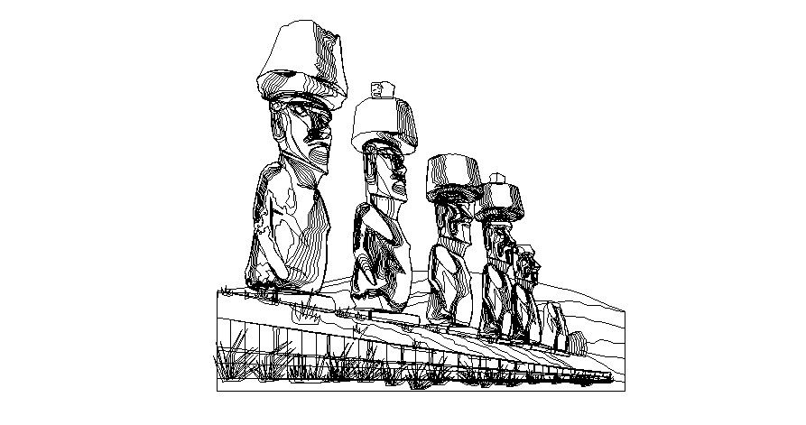 Dwg file of fountain 