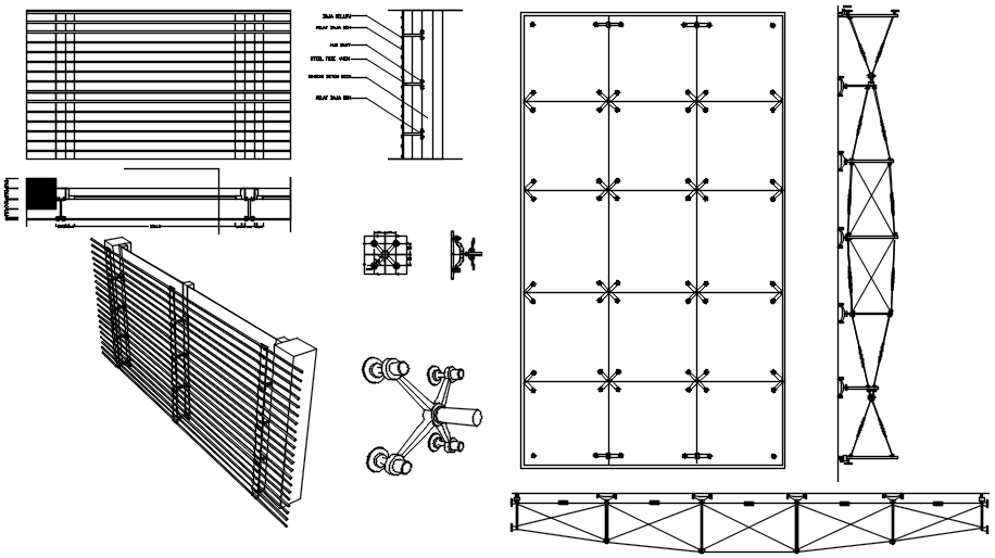 Dwg file of glass door