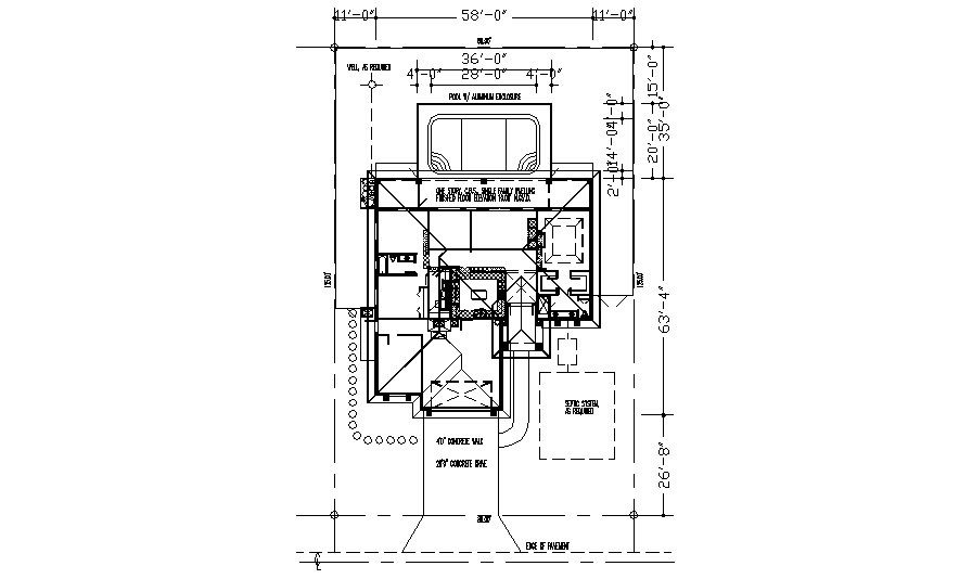 Dwg file of house design plan 125mtrX80mtr