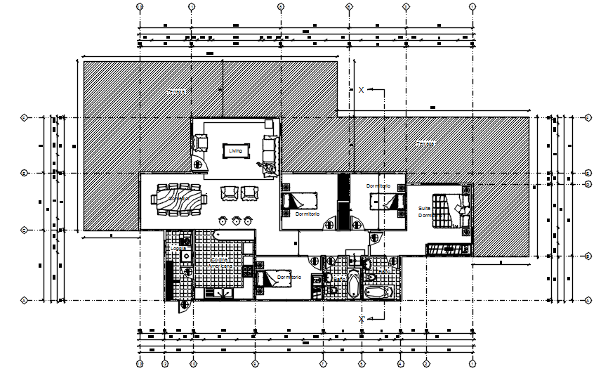 Dwg file of residential house layout