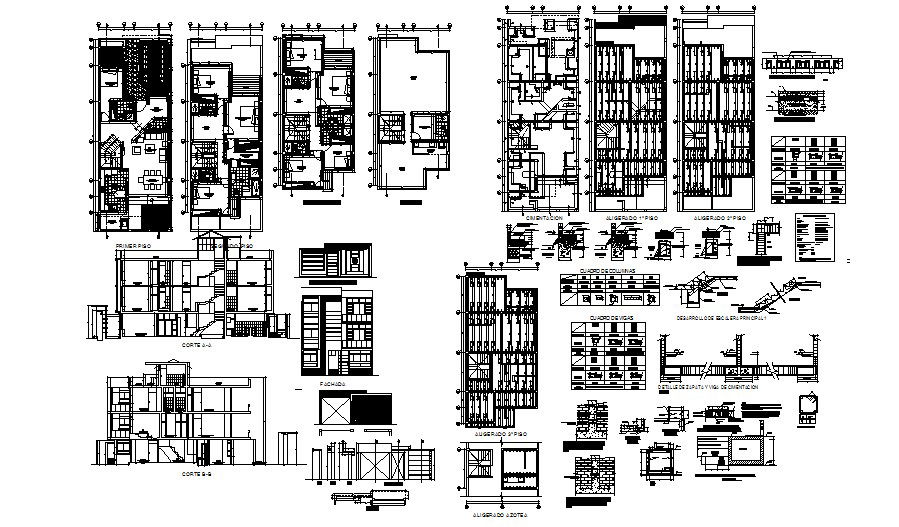 Download Free Residential House Elevation In DWG File