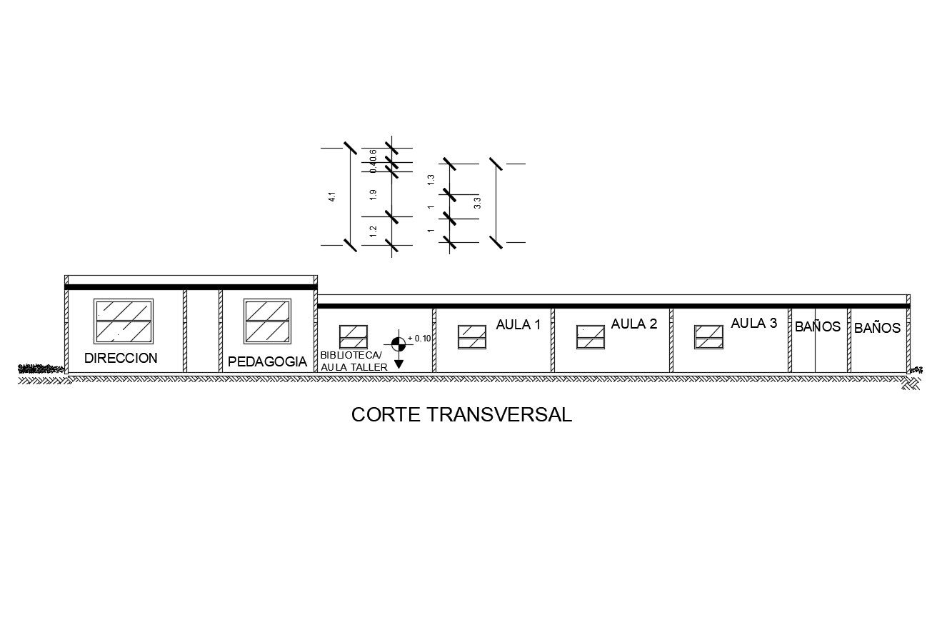 Dwg file of sectional elevation