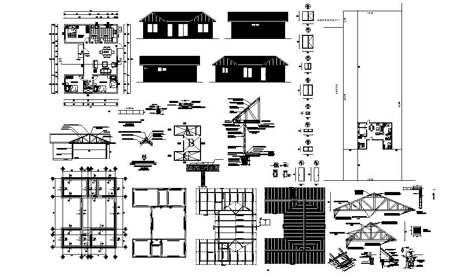 Dwg file of the house with elevation details