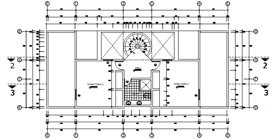 Dwg file of the residential house 
