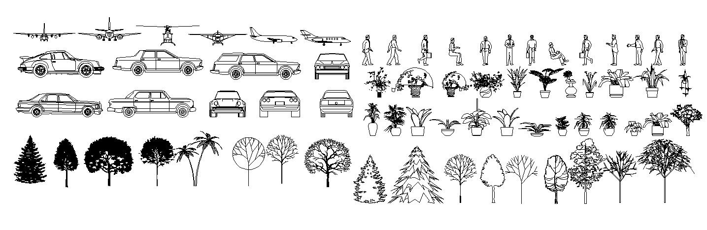 Dwg file of vehicles blocks 