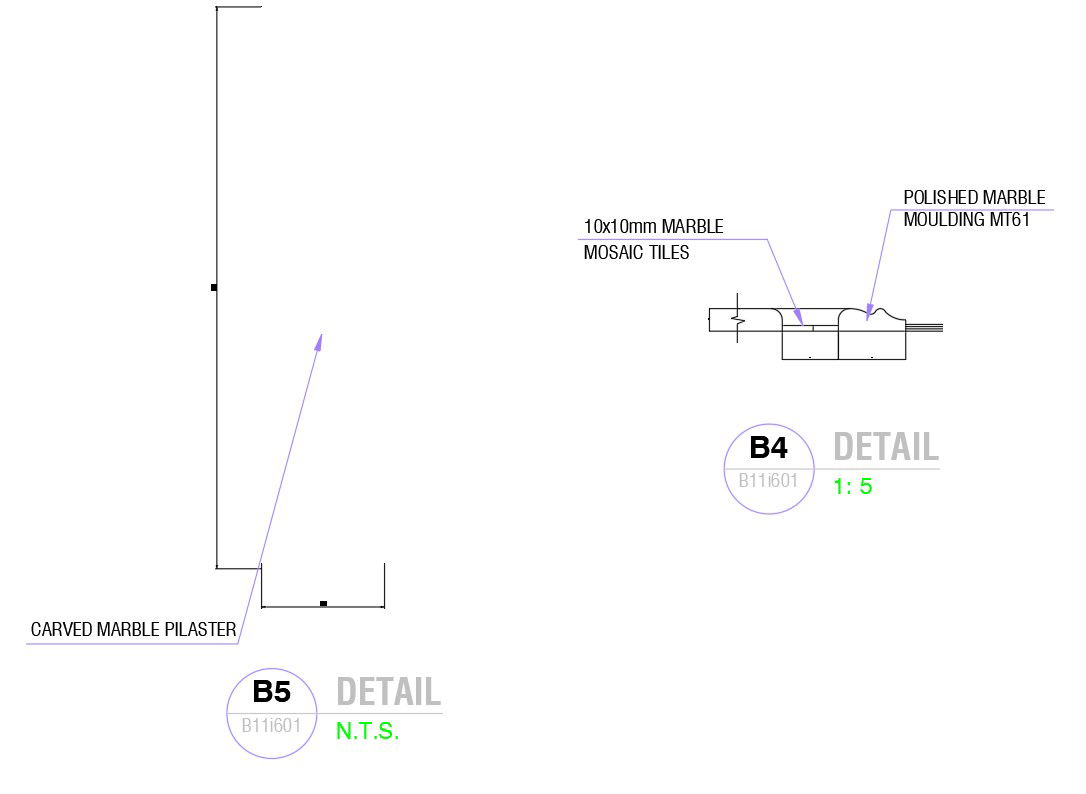 Dwg file of Structural member details in AutoCAD 2D drawing, CAD file