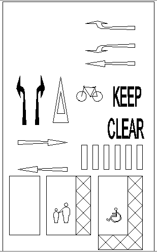 Dynamic car parking symbols design blocks dwg file