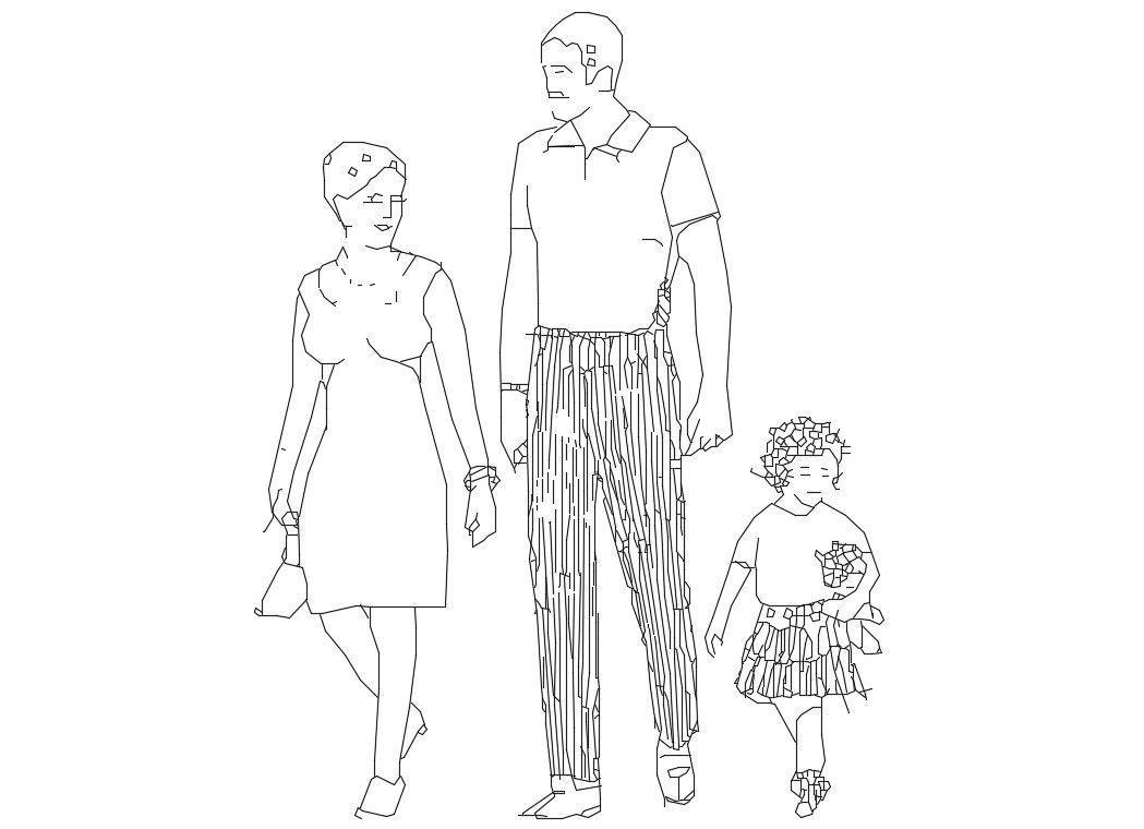 Dynamic family people blocks cad drawing details dwg file