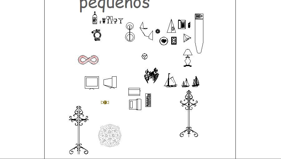 Dynamic household furniture and crockery blocks cad drawing details dwg file