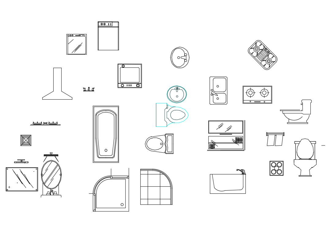 Dynamic toilet and bathroom blocks cad drawing details dwg file