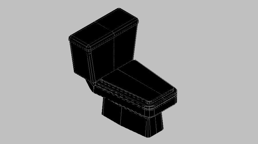 Dynamic toilet sheet 3d elevation block cad drawing details skp file