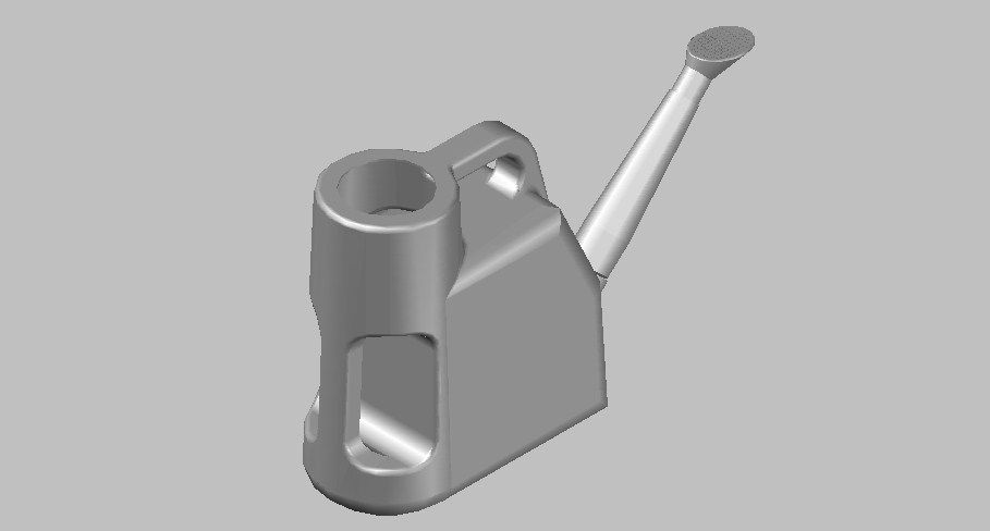 Dynamic watering can 3d block cad drawing details dwg file