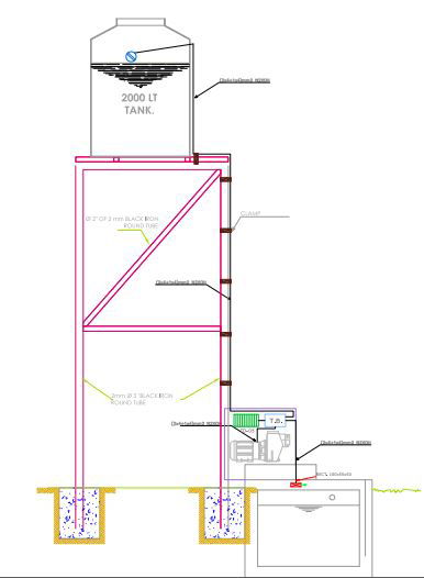 Elevated Tank Drawing Free Download DWG File