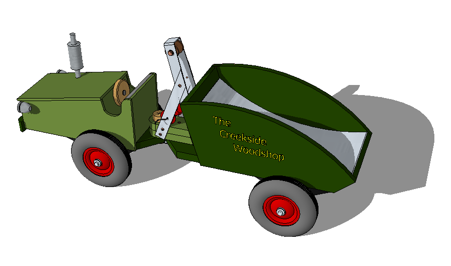 Earth hauler truck CAD blocks detail elevation 3d model sketch-up file