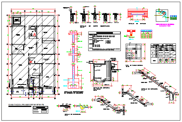 Earthquake resistant single-family house structure design drawing