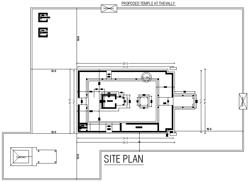 East Facing Temple Site Layout Plan AutoCAD Drawing Download DWG File