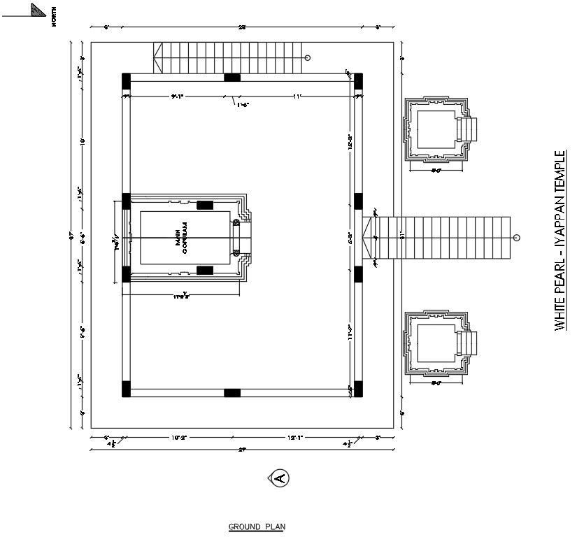 East Facing Temple Site Layout Plan AutoCAD Drawing Download DWG File